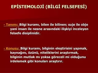 ep stemoloj b lg felsefes