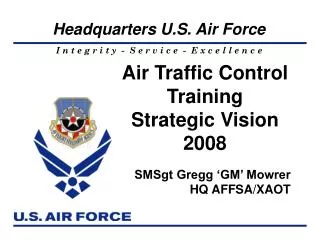 Air Traffic Control Training Strategic Vision 2008