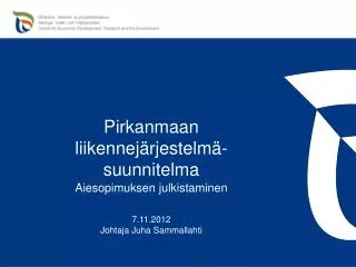 pirkanmaan liikennej rjestelm suunnitelma