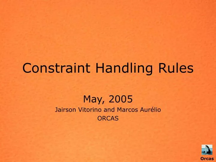 constraint handling rules