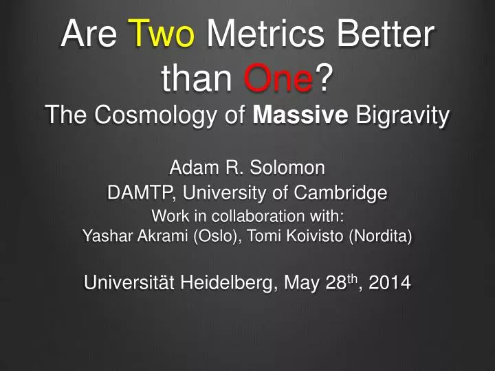 are two metrics better than one the cosmology of massive bigravity