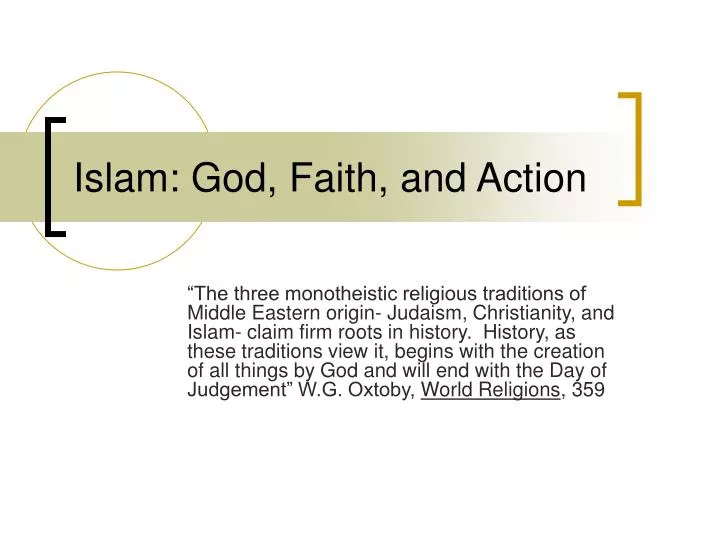islam god faith and action