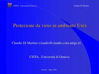 protezione da virus in ambiente unix