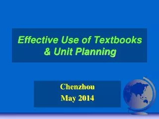 Effective Use of Textbooks &amp; Unit Planning