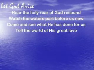 let god arise