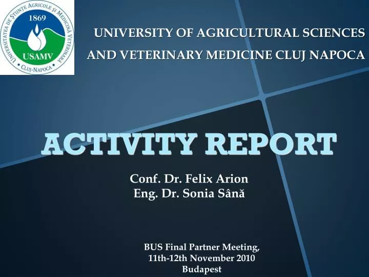 university of agricultural sciences and veterinary medicine cluj napoca