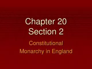 Chapter 20 Section 2