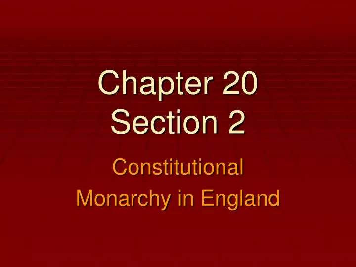 chapter 20 section 2