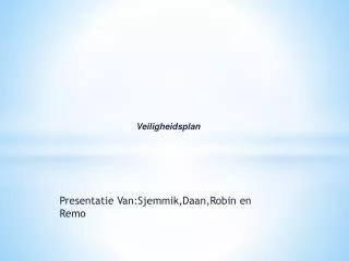 veiligheidsplan