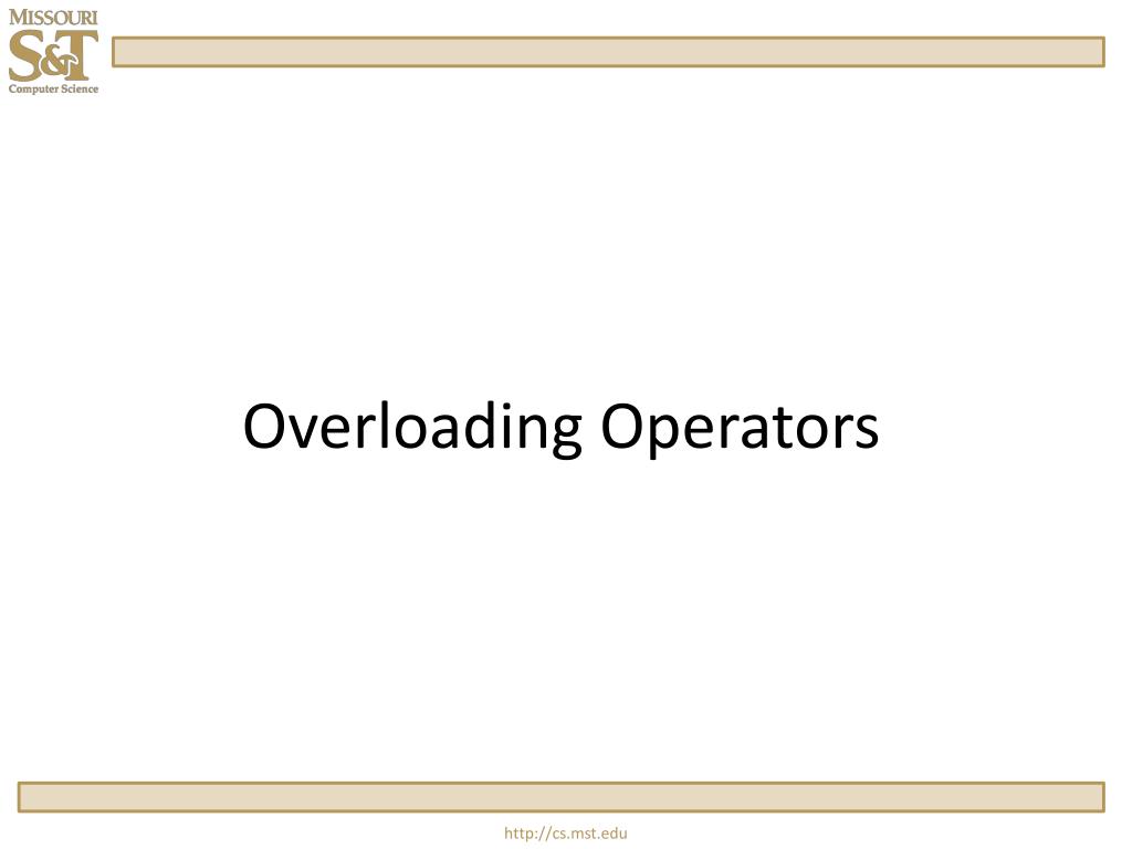 PPT - Understanding Operator Overloading Fundamentals PowerPoint ...