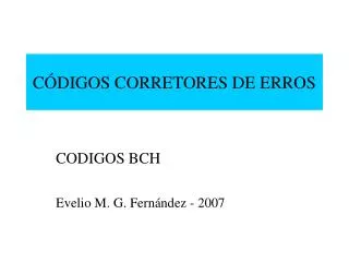 c digos corretores de erros
