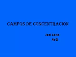 campos de concentraci n