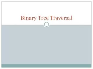 binary tree traversal