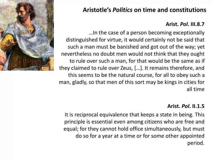 aristotle s politics on time and constitutions