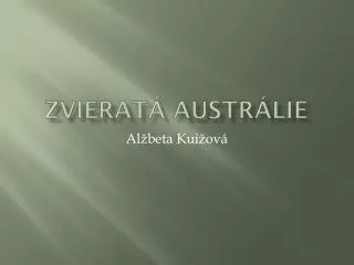zvierat austr lie