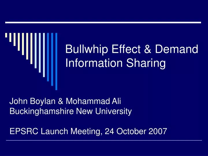 bullwhip effect demand information sharing