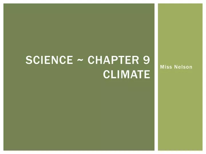 science chapter 9 climate