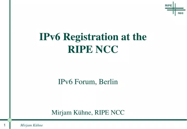 ipv6 registration at the ripe ncc
