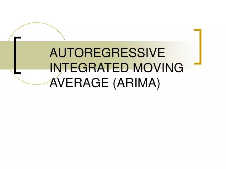 autoregressive integrated moving average arima