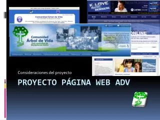 consideraciones del proyecto