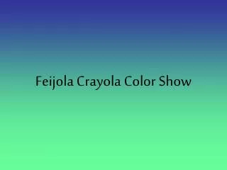 Feijola Crayola Color Show