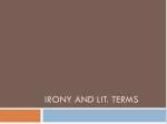 IRONY AND LIT. Terms - slide 1