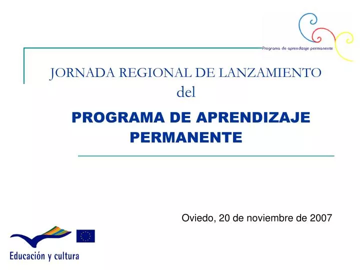 jornada regional de lanzamiento del programa de aprendizaje permanente