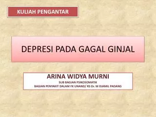 depresi pada gagal ginjal