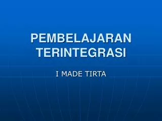 pembelajaran terintegrasi
