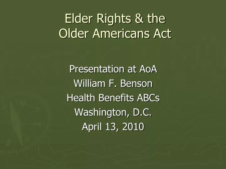elder rights the older americans act