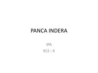 panca indera