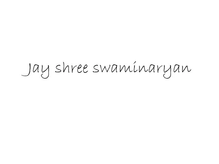 jay shree swaminaryan