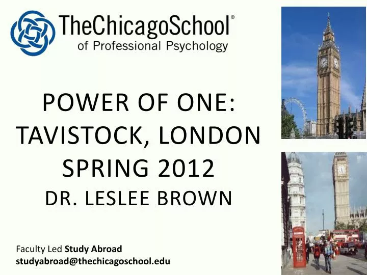 power of one tavistock london spring 2012 dr leslee brown
