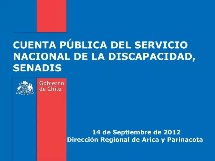 cuenta p blica del servicio nacional de la discapacidad senadis