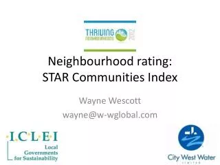 Neighbourhood rating: STAR Communities Index