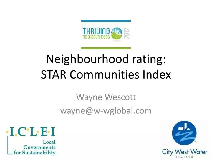 neighbourhood rating star communities index