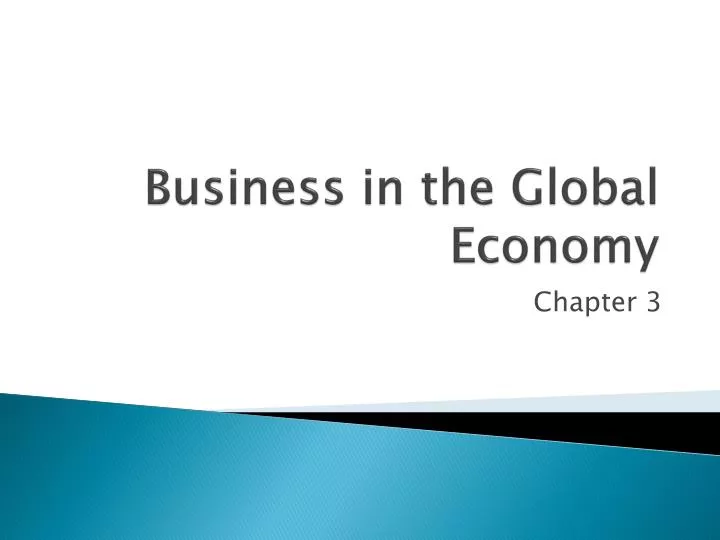 business in the global economy