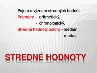 stredn hodnoty