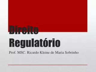 direito regulat rio