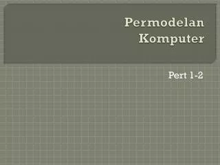 permodelan komp u ter