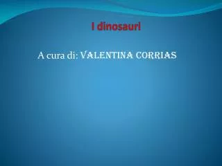 i dinosauri