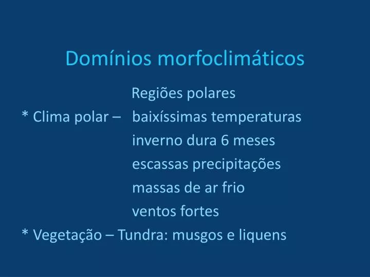 dom nios morfoclim ticos