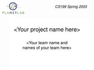 &lt;Your project name here&gt;