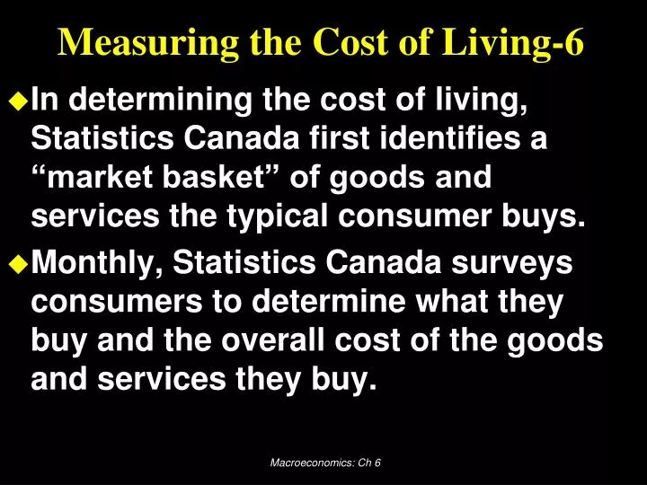 measuring the cost of living 6