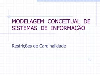 modelagem conceitual de sistemas de informa o