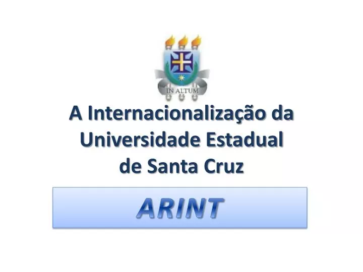 a internacionaliza o da universidade estadual de santa cruz