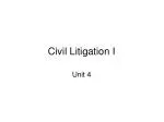 Civil Litigation I - slide 1