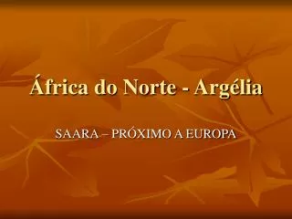 frica do norte arg lia