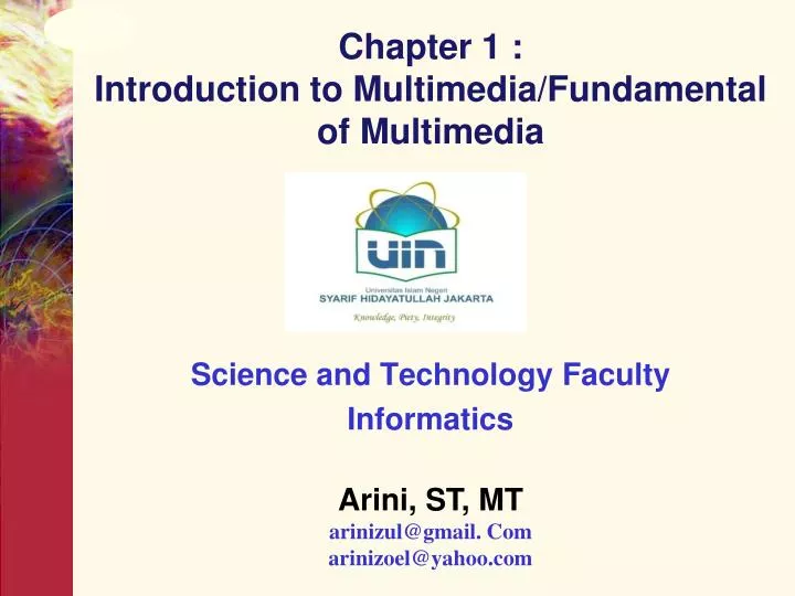 chapter 1 introduction to multimedia fundamental of multimedia
