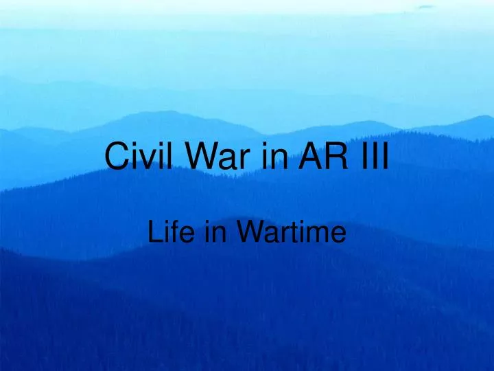 civil war in ar iii